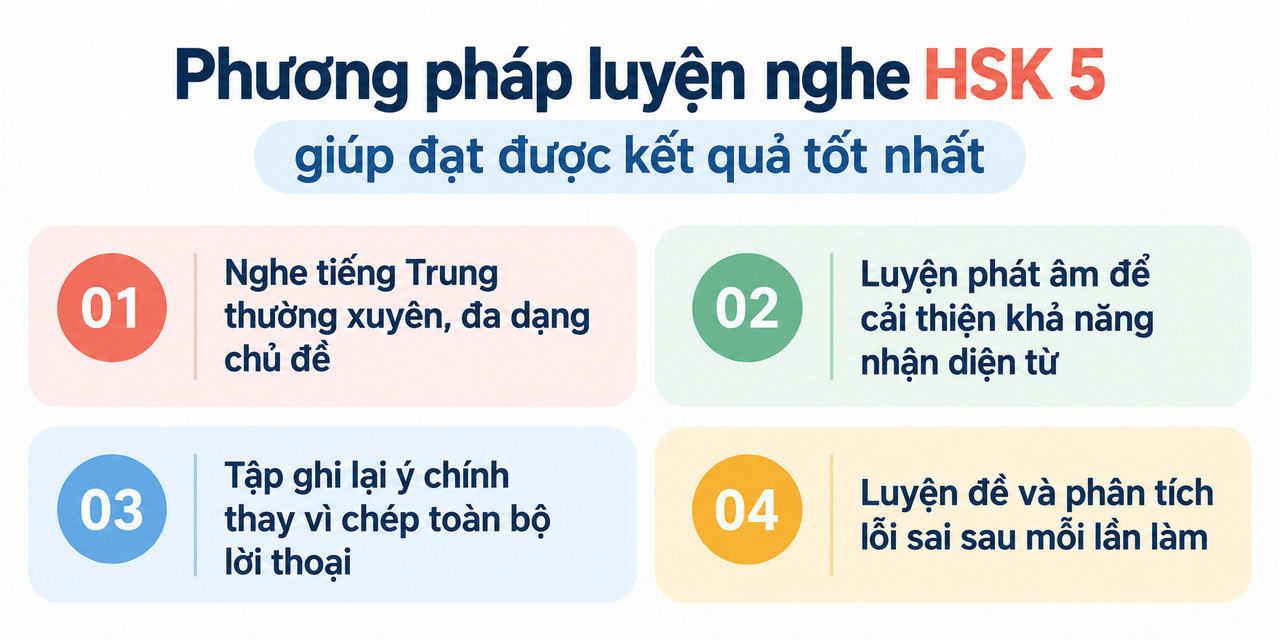 Bí Quyết Đạt Điểm Cao Phần Nghe Hsk 5: Mẹo Làm Bài Và Phương Pháp Luyện Tập Hiệu Quả 2 Phương Pháp Luyện Nghe Hsk 5